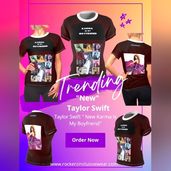 Taylor Swift New "Karma is My Boyfriend" Woman's Top Short Sleeve - Picture 1 of 6